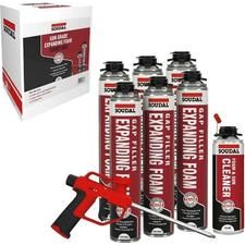 SOUDAL / 6 FOAM - 1 GUN - 1 CLEANER - CONTRACT GRADE FOAM  PACK